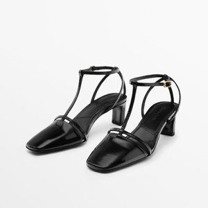 Massimo Dutti LEATHER VAMP HIGH-HEEL SHOES